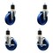 Service Caster 5'' Solid Poly Wheel Swivel 1-7/8'' Expanding Stem Caster Set 2 Brakes, 4PK SCC-EX20S514-SPUS-2-TLB-2-178 - alternate 1